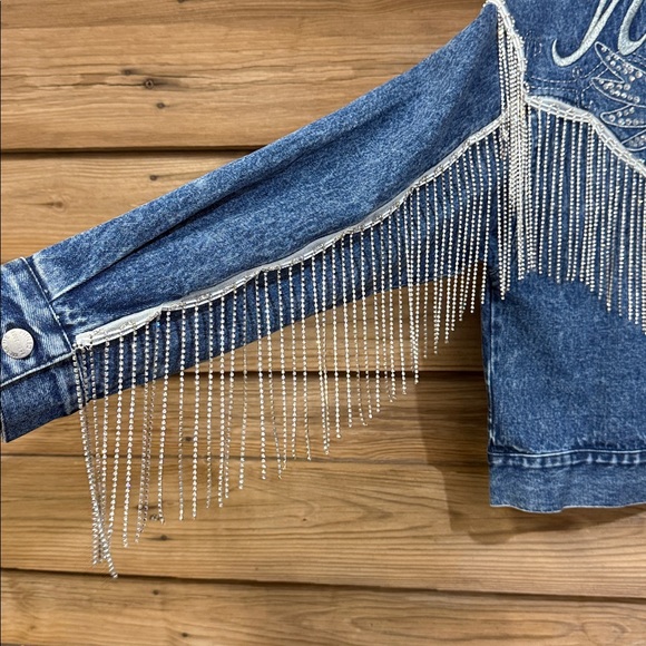 Miss Me Nashville Denim Jacket with Fringe - Picture 11 of 11